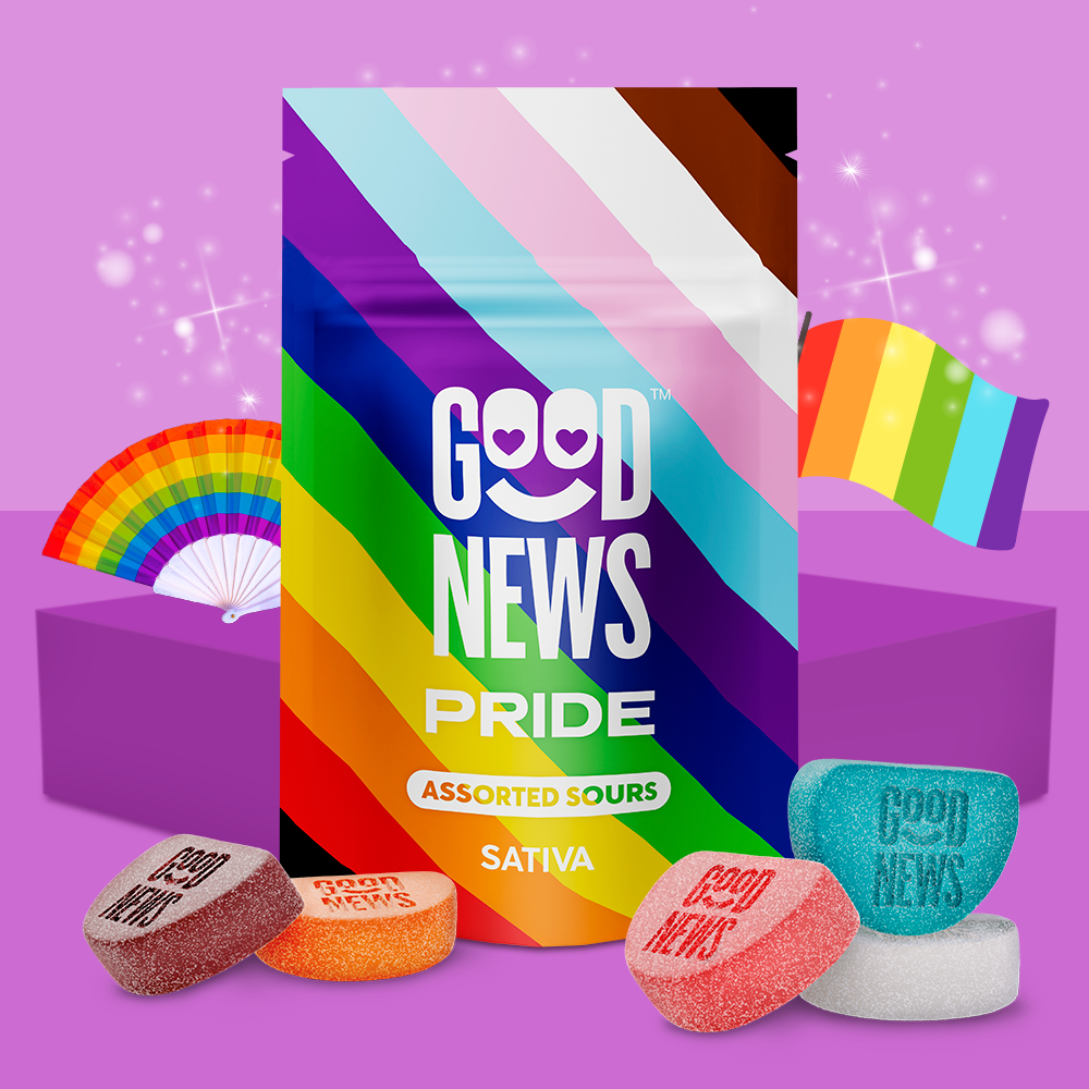 Photograph of product: Pride Assorted Sours - 100mg 20pk