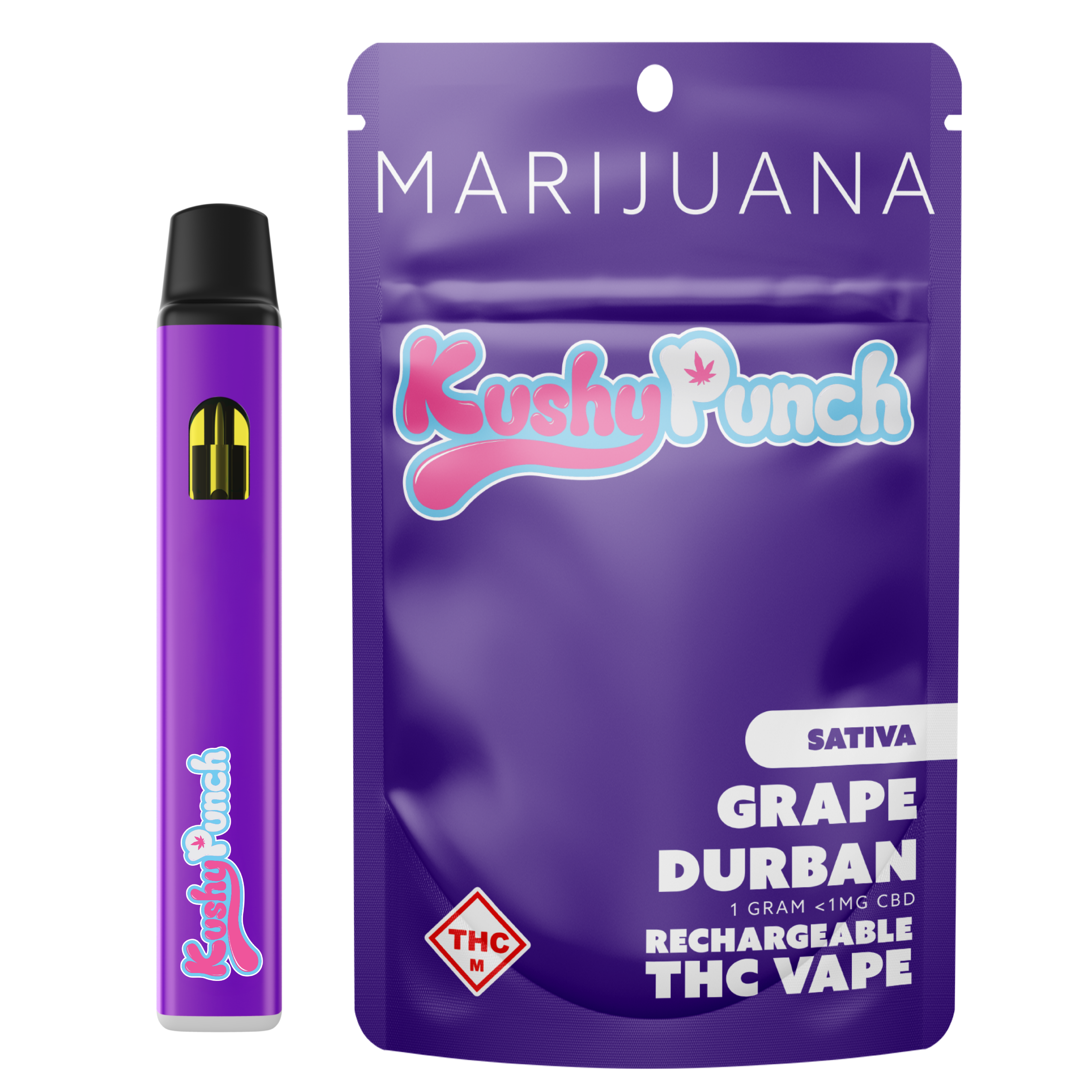 Photograph of product: 1G Kushy Punch All-in-One - Grape Durban