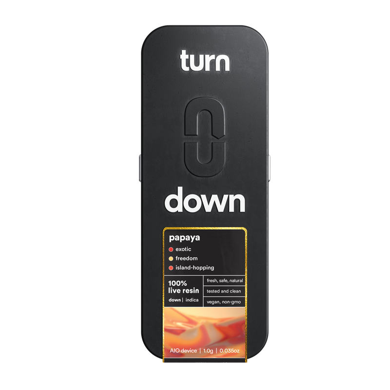 Photograph of product: Turn | Papaya Live Resin | 1G Disposable
