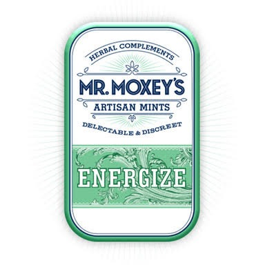 Photograph of product: Mr. Moxey's 100mg Energize Peppermint Mints