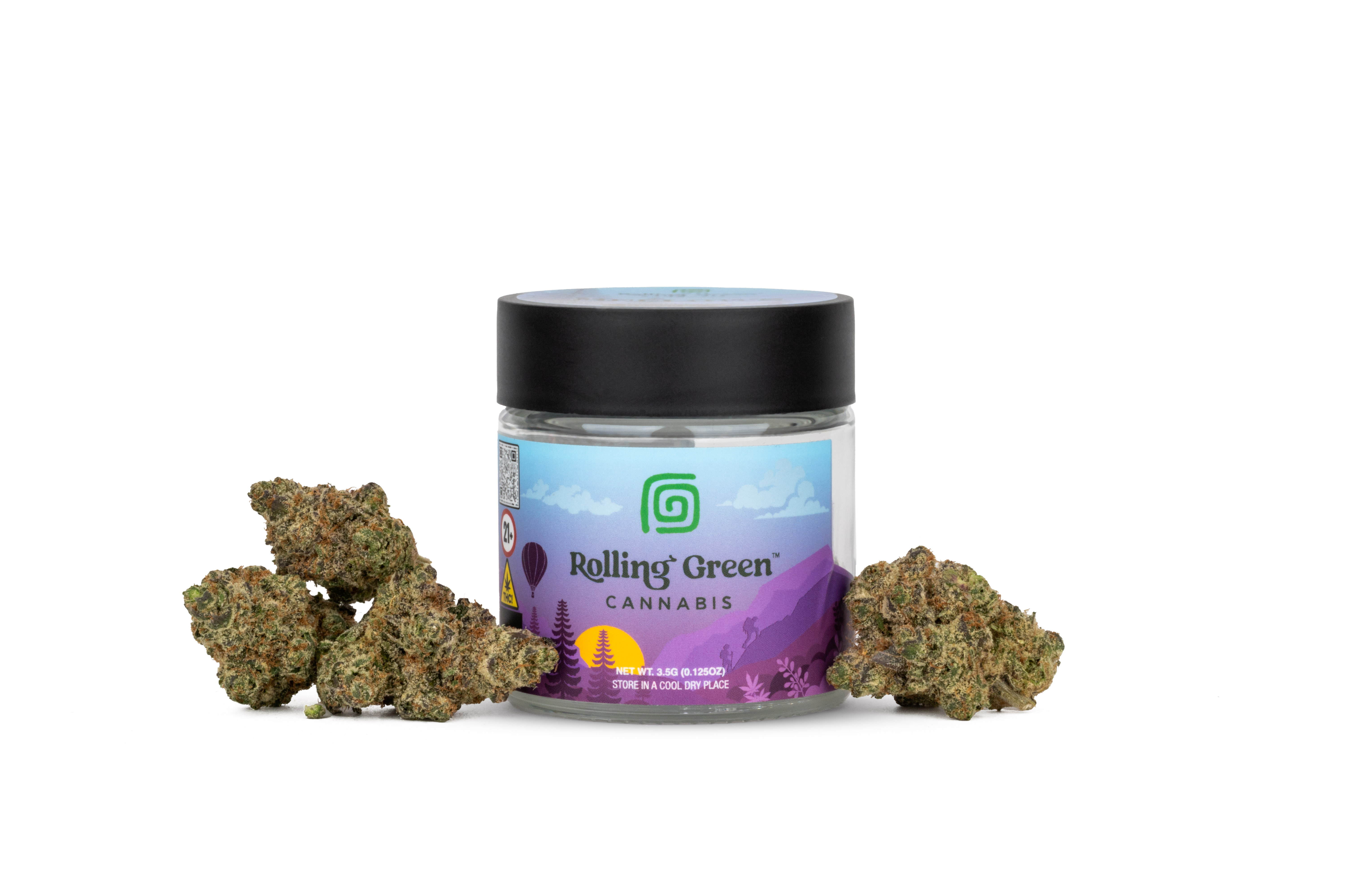 Photograph of product: Rolling Green Animal Cake | Flower - 3.5g