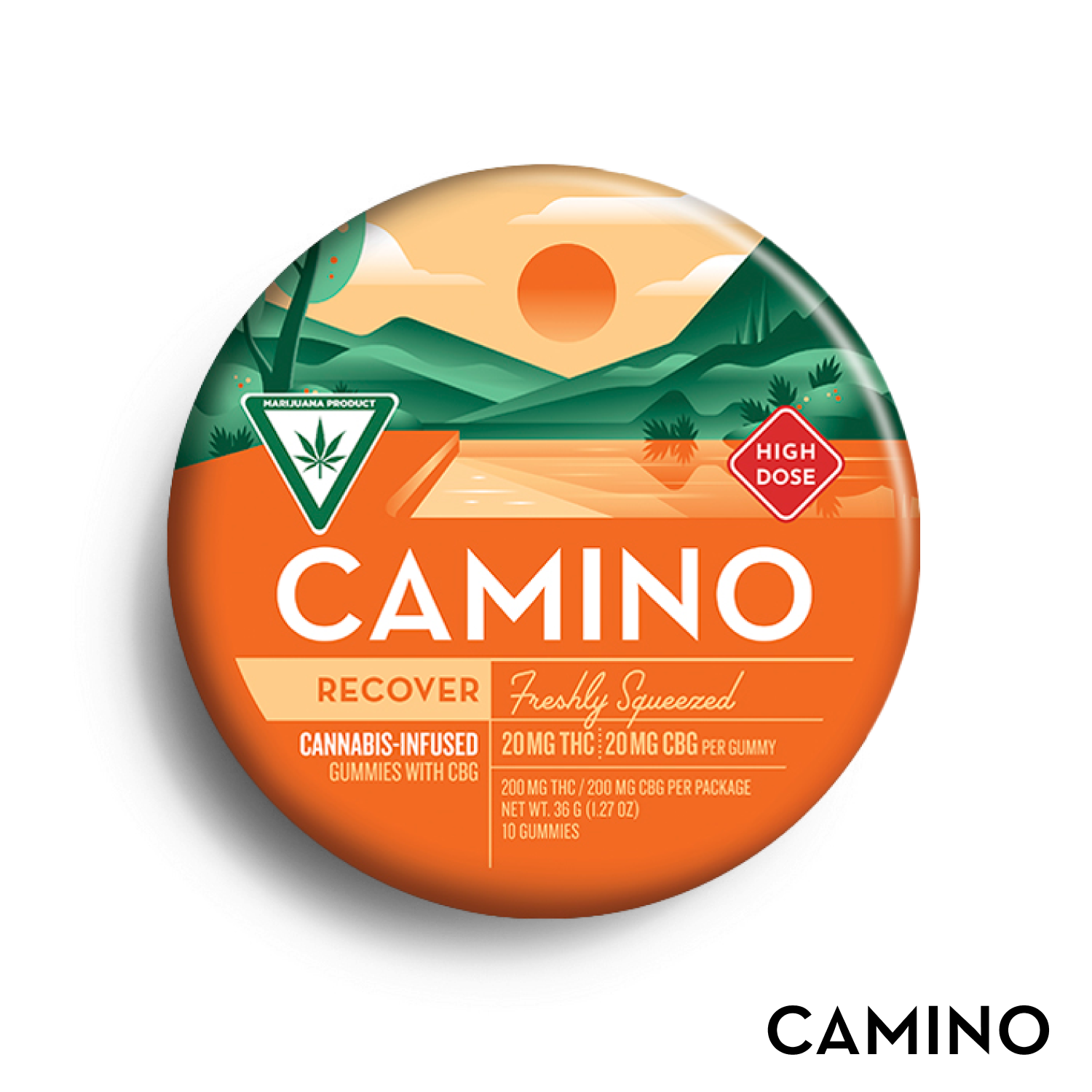 Photograph of product: Freshly Squeezed Recover 200mg TH-oui : 200mg CBG Gummies