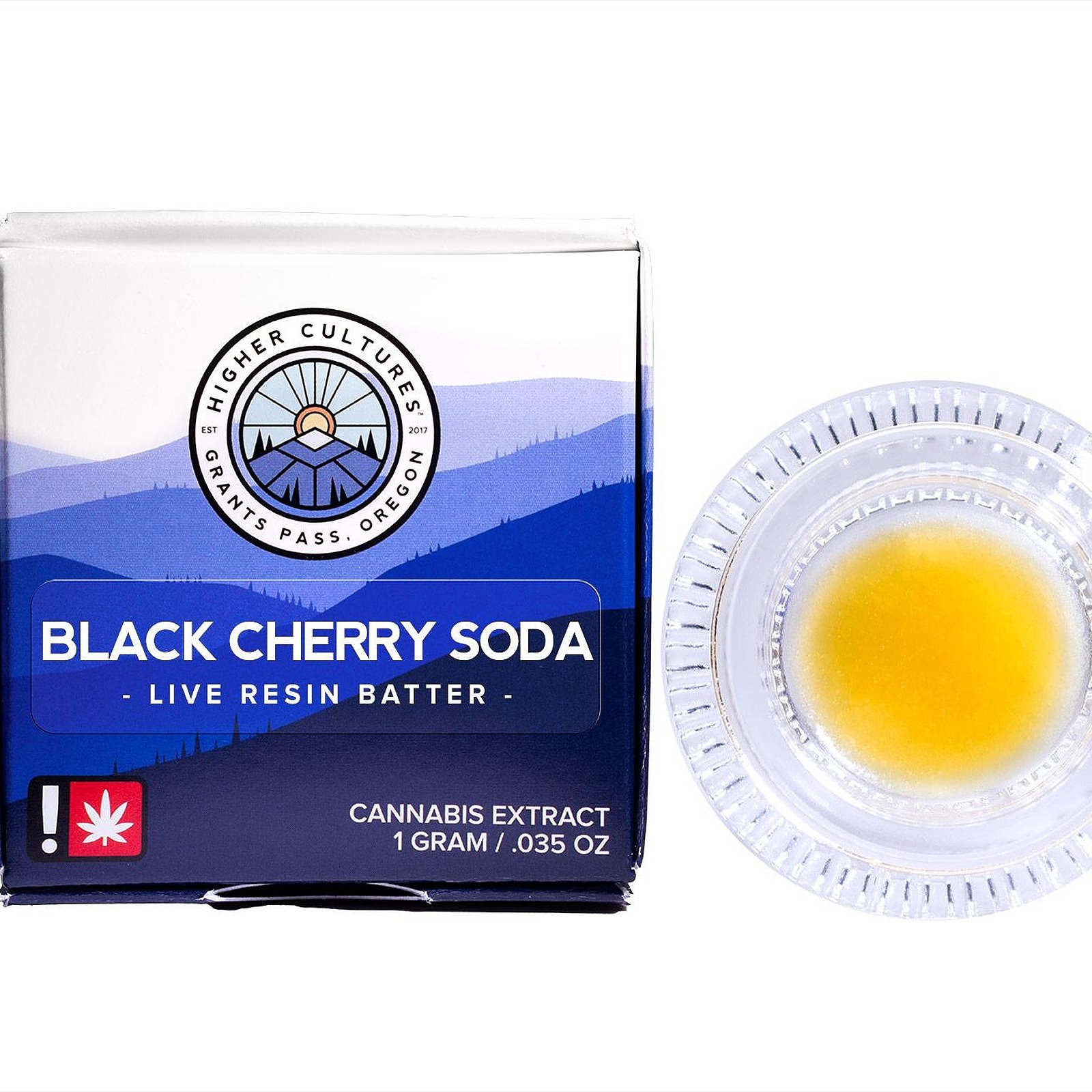 Photograph of product: Higher Cultures > Live Resin Batter 1g > Black Cherry Soda