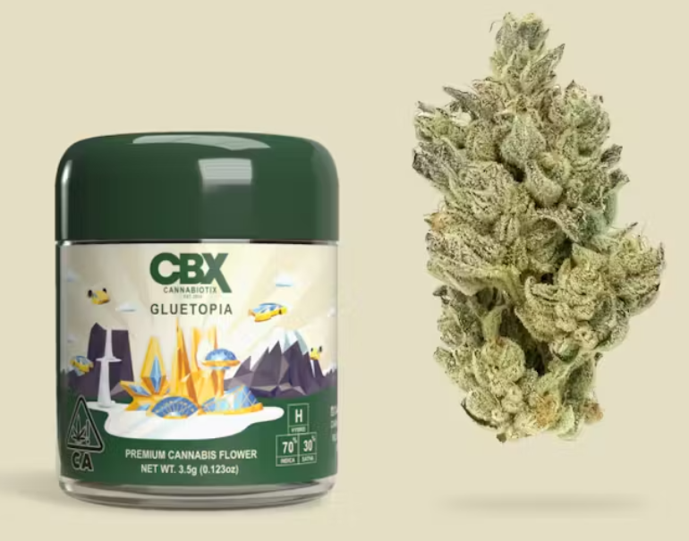 Photograph of product: CBX 3.5G FLOWER - GLUETOPIA