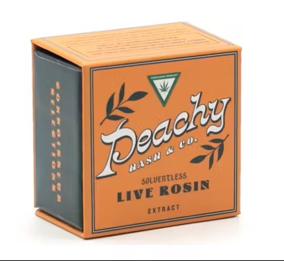 Photograph of product: PEACHY au chocolat & CO. | MEDELLIN - LIVE ROSIN HYBRID