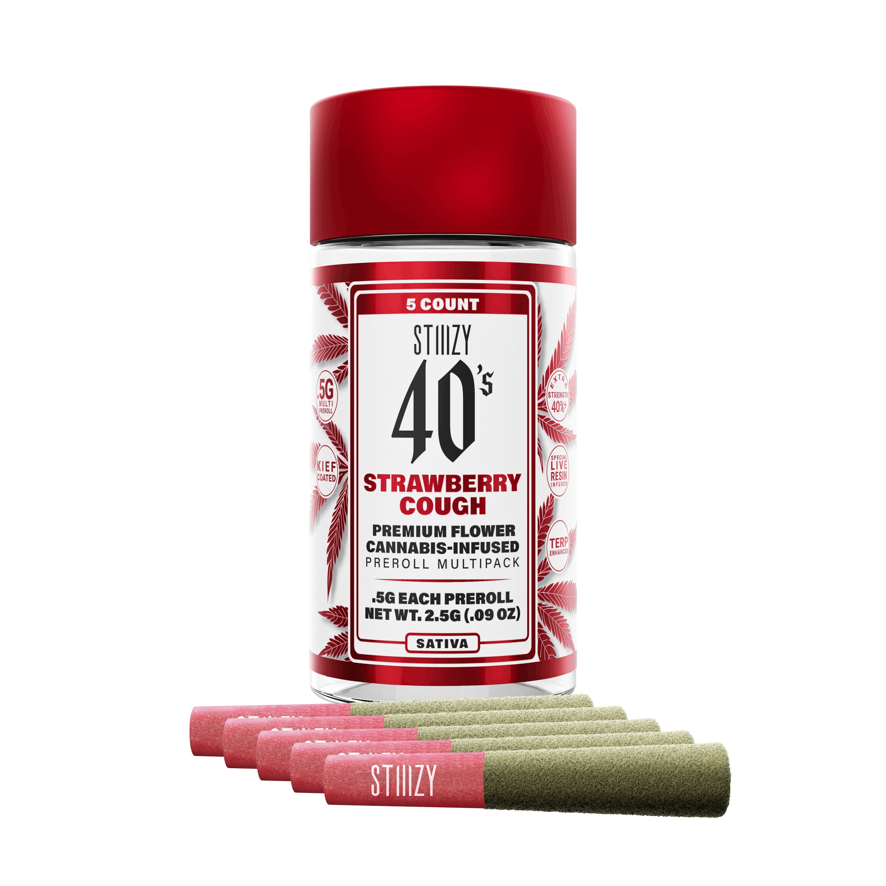 Photograph of product: 40's Strawberry Cough 5pk