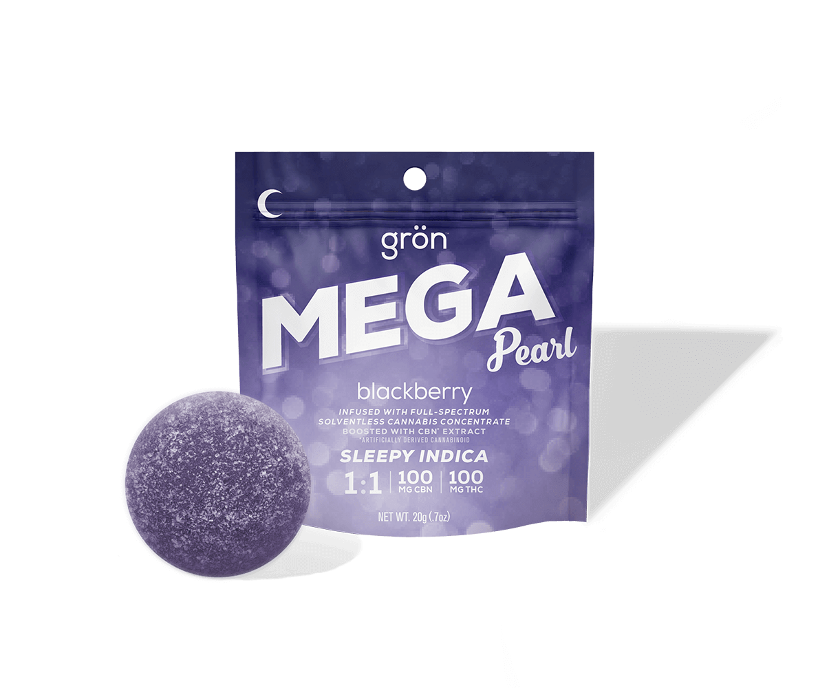 Photograph of product: GRON | Mega Pearls 100mg TH-oui | Blackberry