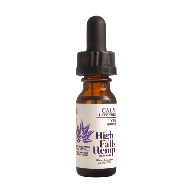 Photograph of product: High Falls Hemp | Calm + Lavender | Only CBD Tincture 600mg