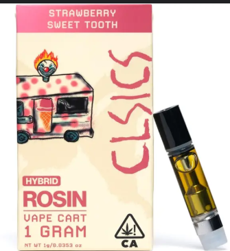 Photograph of product: STRAWBERRY SWEET TOOTH 1G ROSIN AIO