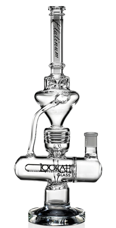 Photograph of product: 16.9" Platinum Spiral Recycler Bong