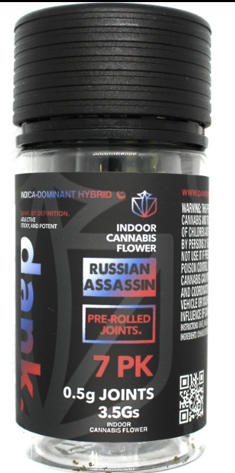 Photograph of product: Dank. Russian Assassin Pre Roll 7 Pack