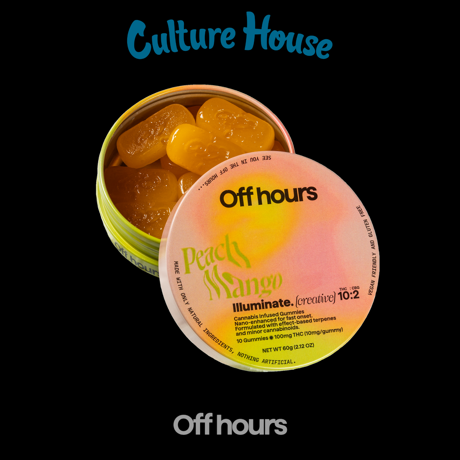 Photograph of product: Off Hours | Peach Mango | Illuminate | 100mg