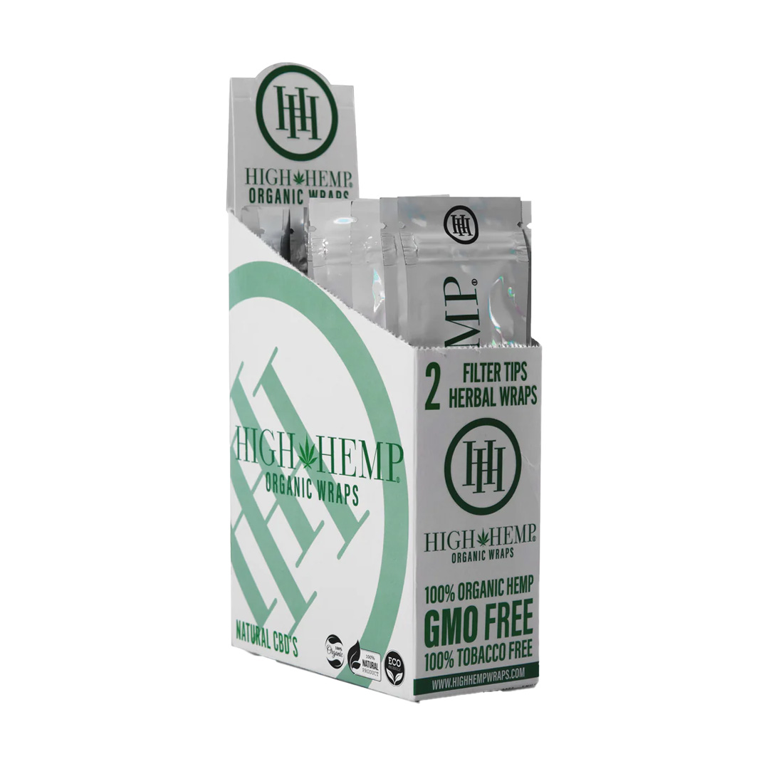 Photograph of product: High Hemp | Organic Hemp Wraps | Regular | 2 Pack