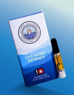 Photograph of product: Higher Cultures Live Resin Blue Dream Cartridge