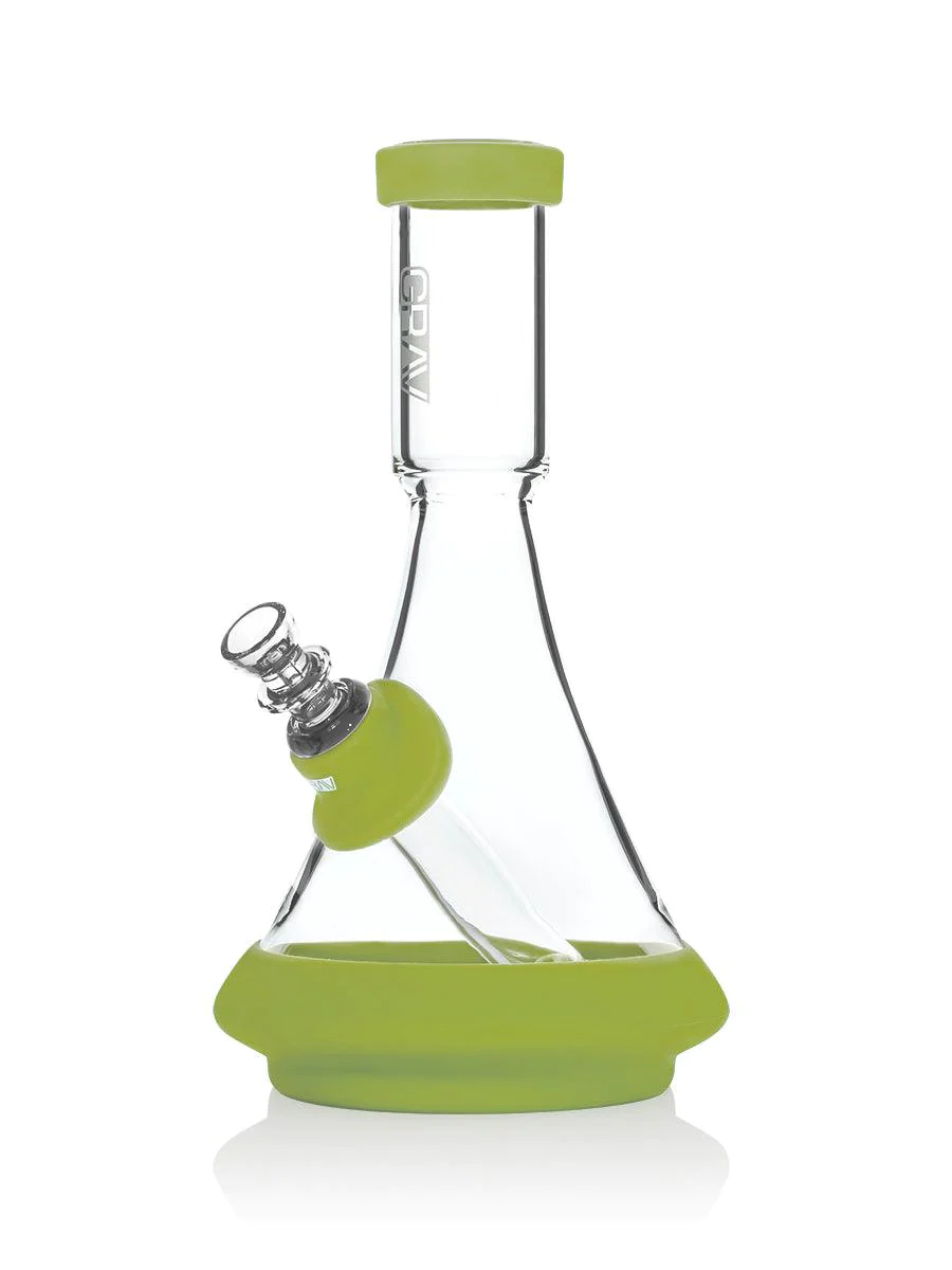 Photograph of product: GRAV Small Deco Beaker w/ Silicone - Avocado Green