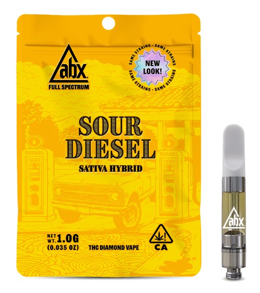 Photograph of product: ABX SOUR DIESEL THC DIAMOND VAPE S-HYBRID 1G