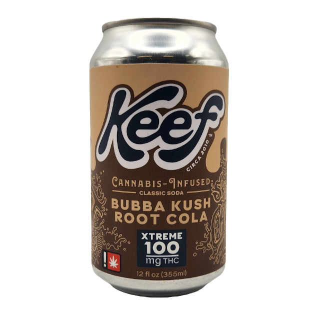 Photograph of product: Keef- Bubba Kush Root Cola 100MG Soda