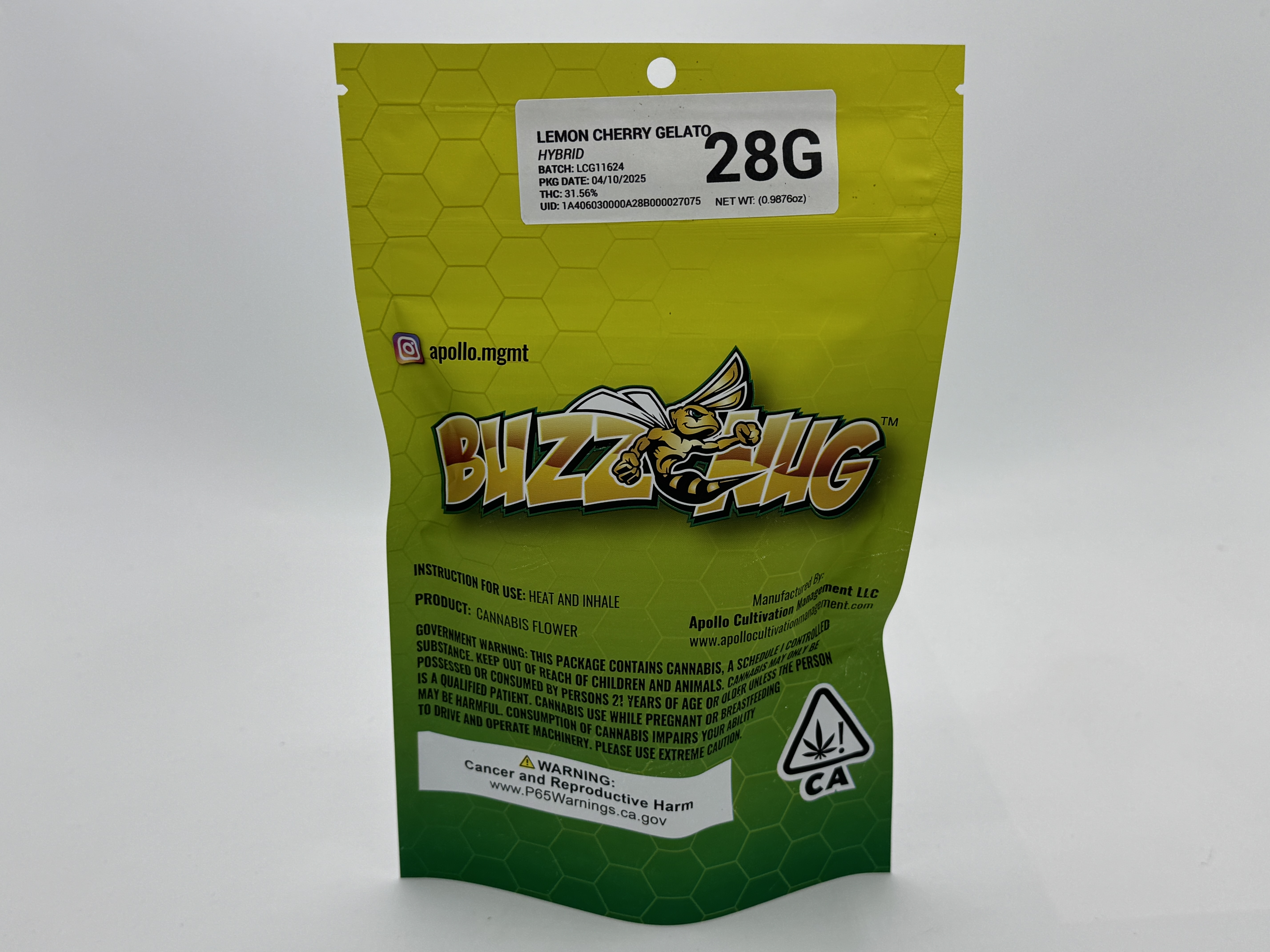 Photograph of product: BuzzNug - Lemon Cherry Gelato - 28g