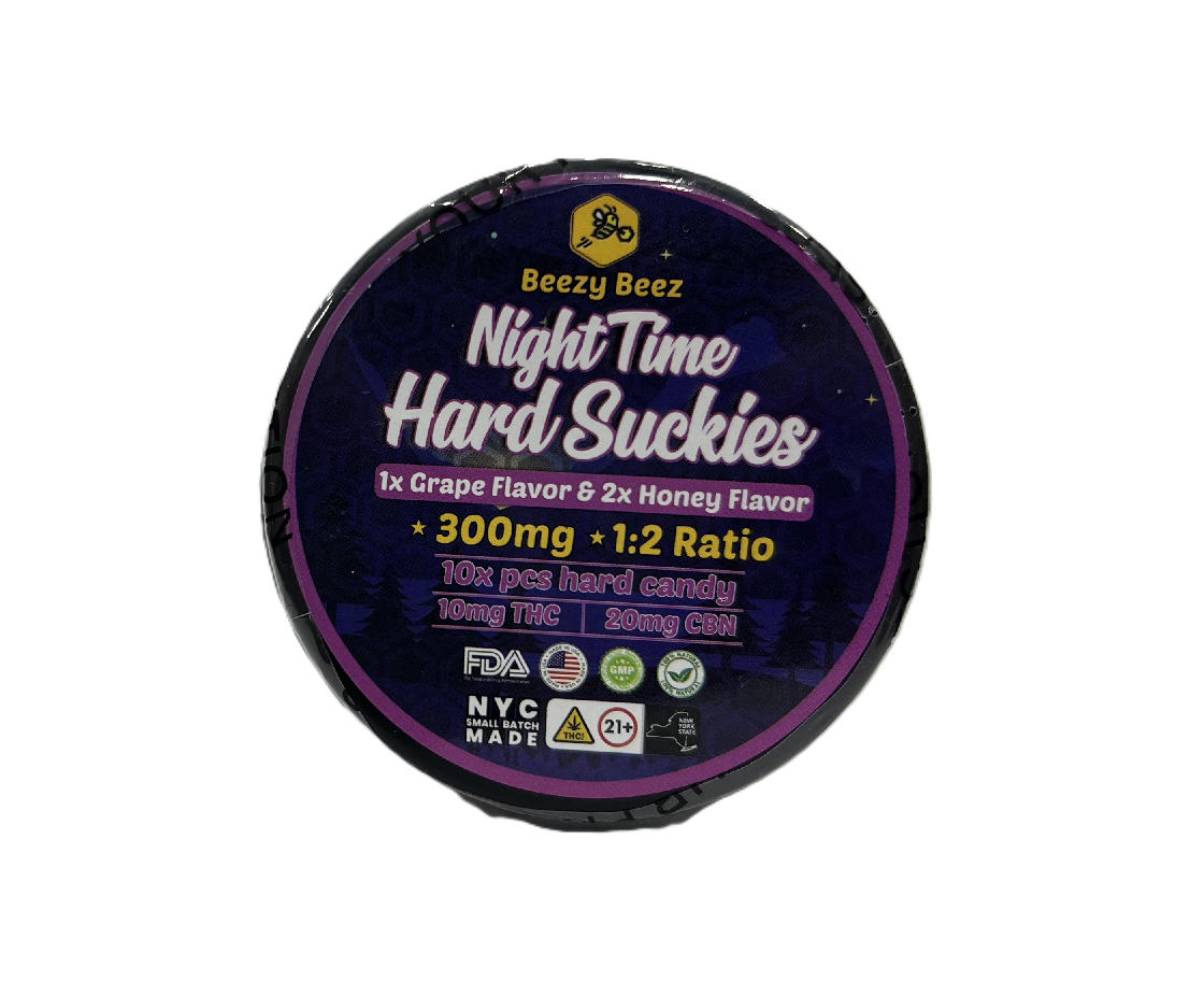 Photograph of product: Beezy Beez l Night Time Hard Suckies Candy 10pk