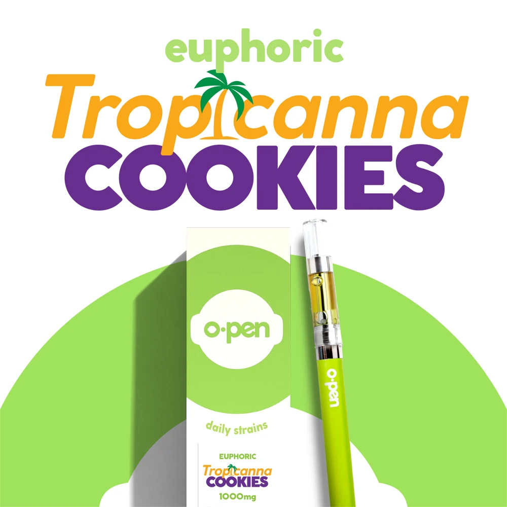 Photograph of product: O.pen 1000mg Daily Strain Tropicanna Cookies