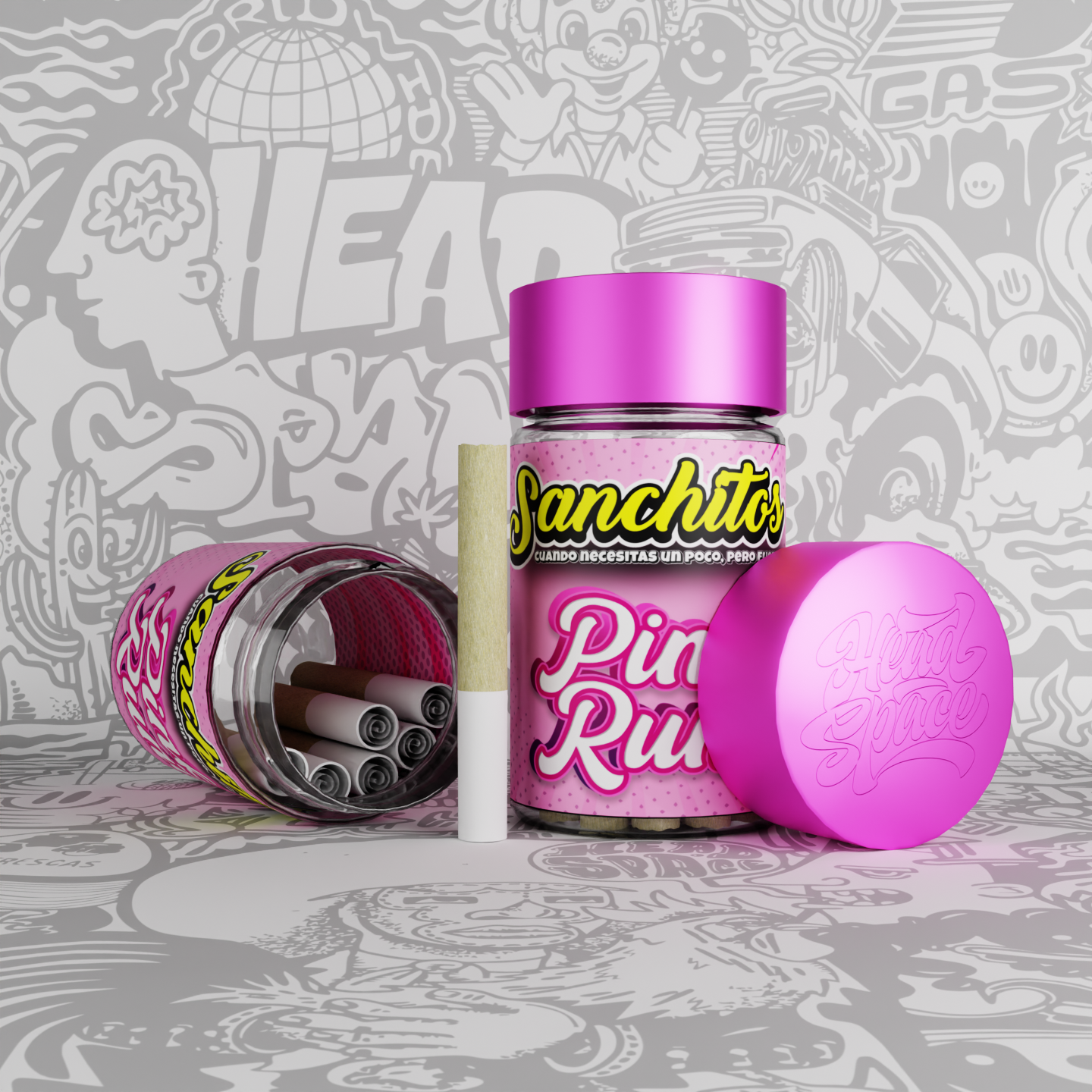 Photograph of product: Head Space - Pink Runtz- Sanchitos Infused Preroll 7-pack
