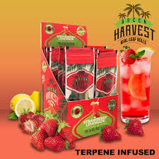 Photograph of product: Green Harvest | Leaf Rolls | Strawberry Lemonade