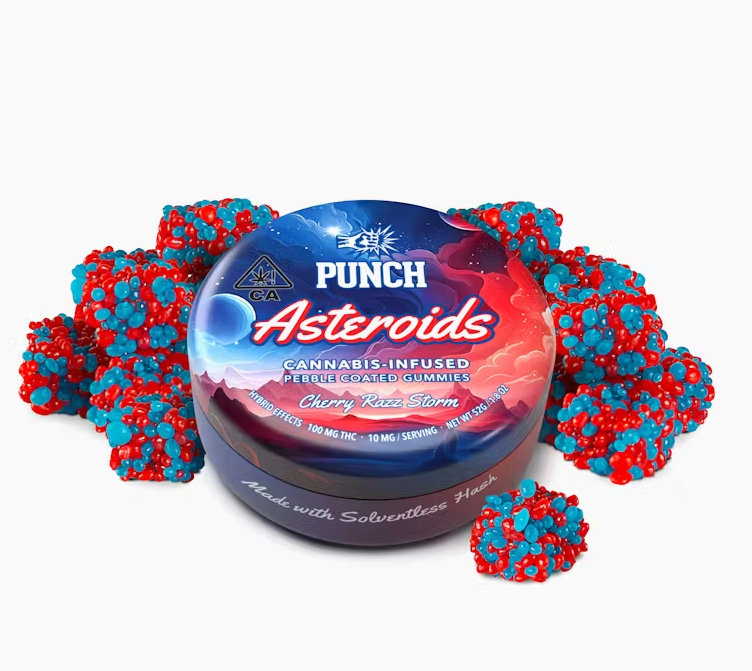 Photograph of product: Cherry Razz Storm Solventless Asteroid 100mg