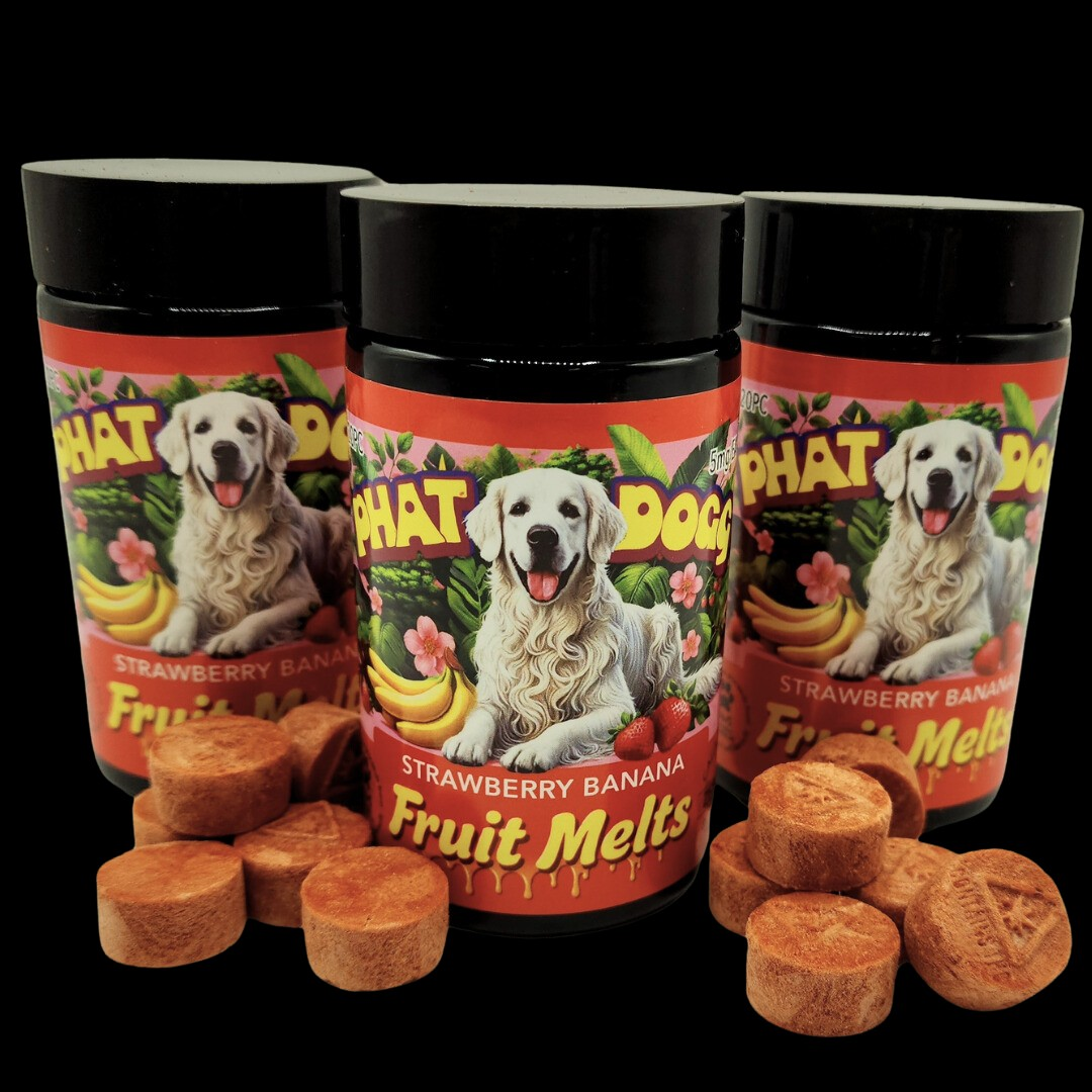 Photograph of product: Strawberry Banana - Rosin infused fruit melts - 5mg/piece 20-pack