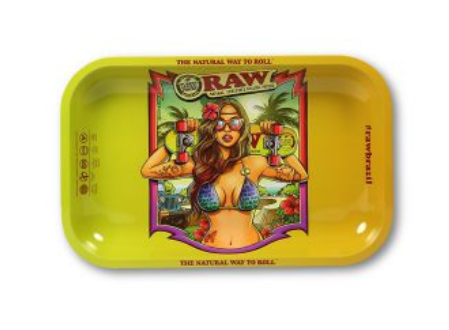 Photograph of product: Raw Brazil Girl Metal Rolling Tray