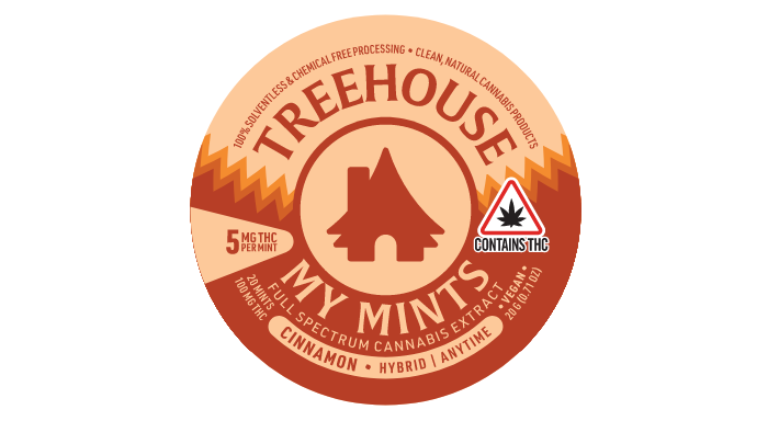 Photograph of product: Treehouse - Savory Sorbet Hybrid Mints 100MG