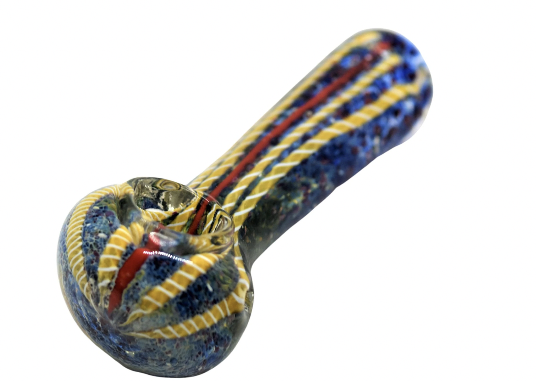 Photograph of product: 4.5" Frit Net Heavy Hand Glass Pipe