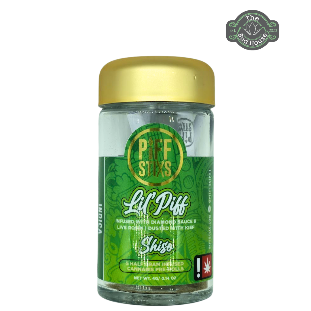 Photograph of product: Lil' Piff 5pk SHISO Infused 0.5g Pre-Rolls