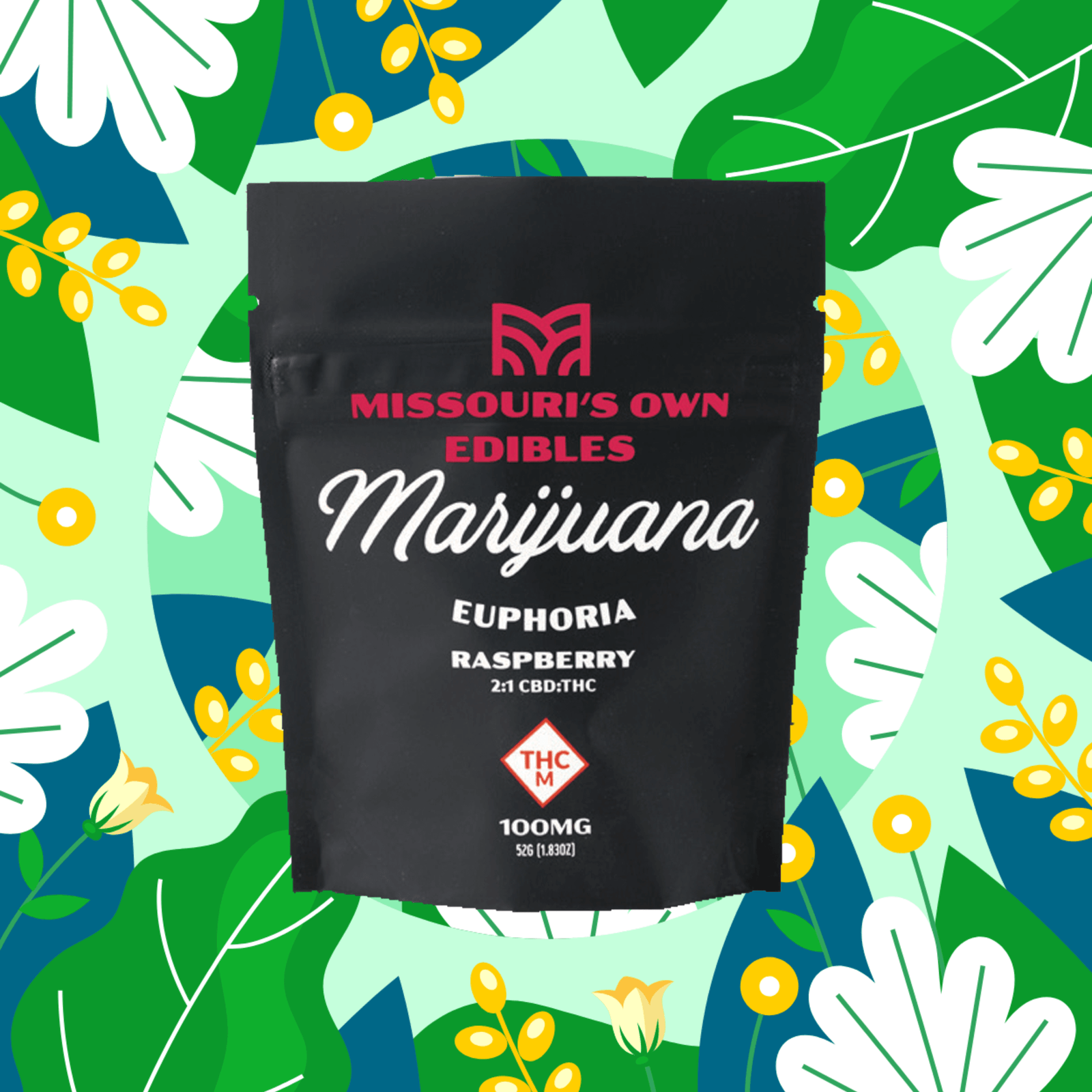 Photograph of product: Missouri's Own | Gummies | Raspberry 2:1 CBD 100mg