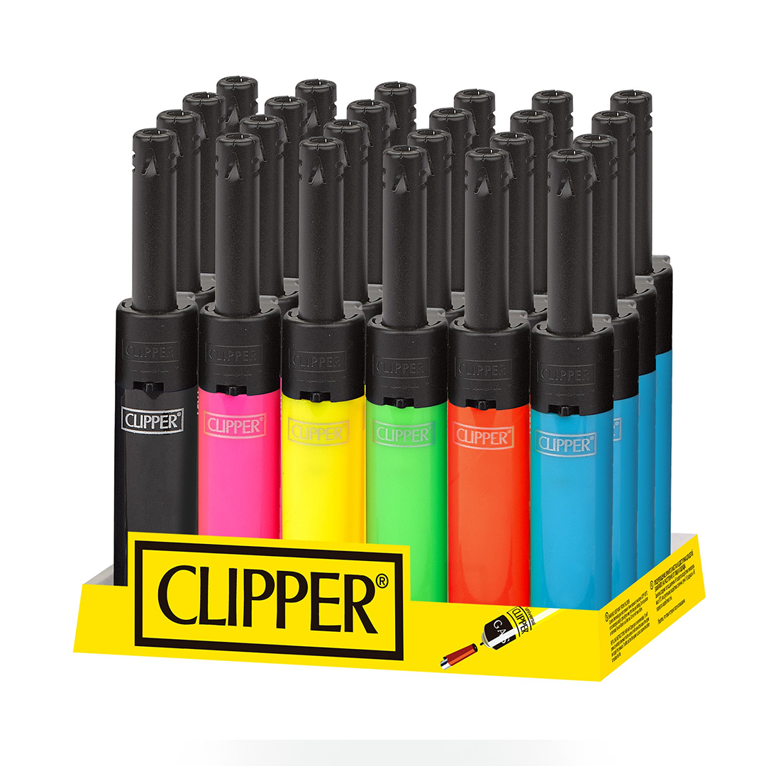 Photograph of product: Clipper | Mini Tubes | Refillable Lighter | Assorted Styles