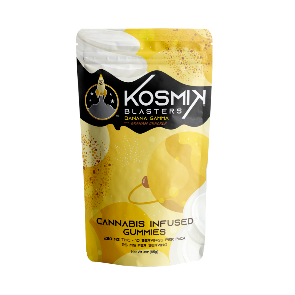 Photograph of Product: Kosmik Gummies Banana Gama 100mg/.1