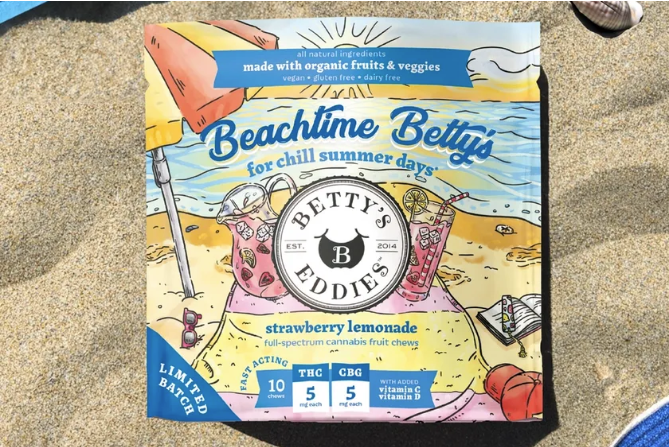 Photograph of product: Beachtime Betty's Strawberry Lemonade Fruit Chews | 50mg