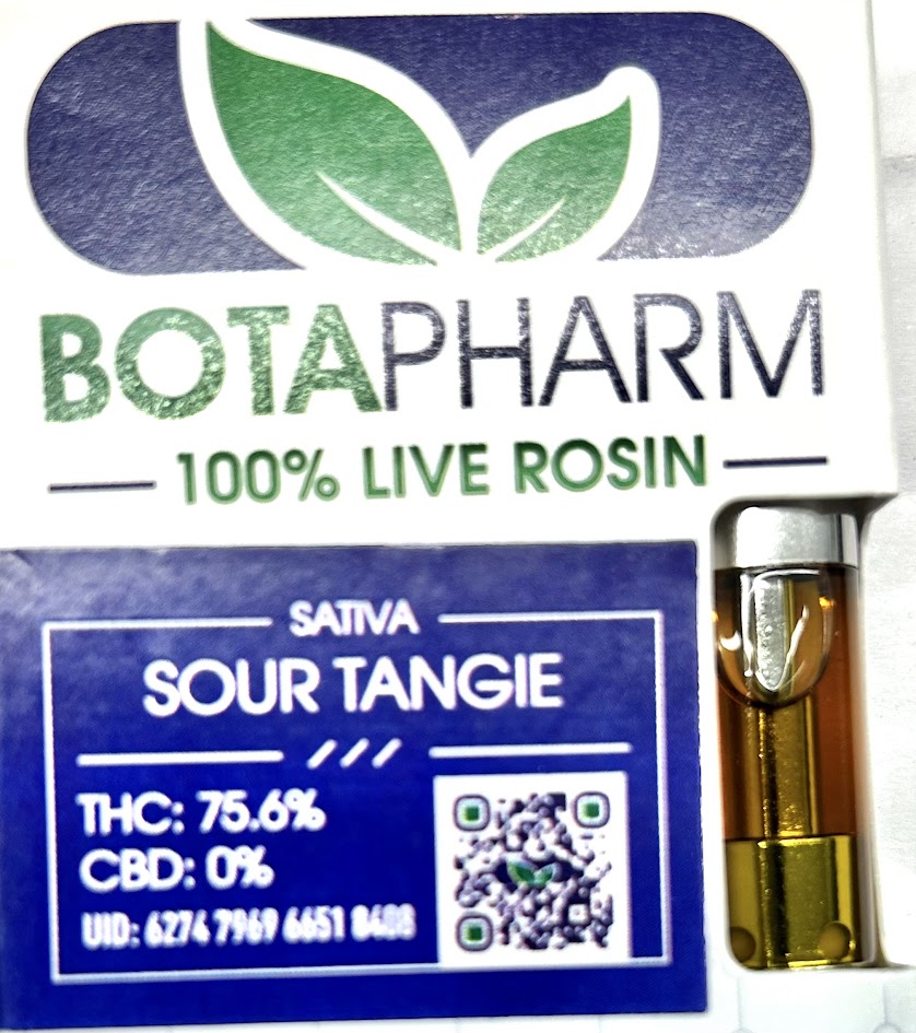 Photograph of product: Sour Tangie - Live Rosin - Standard 510 Thread