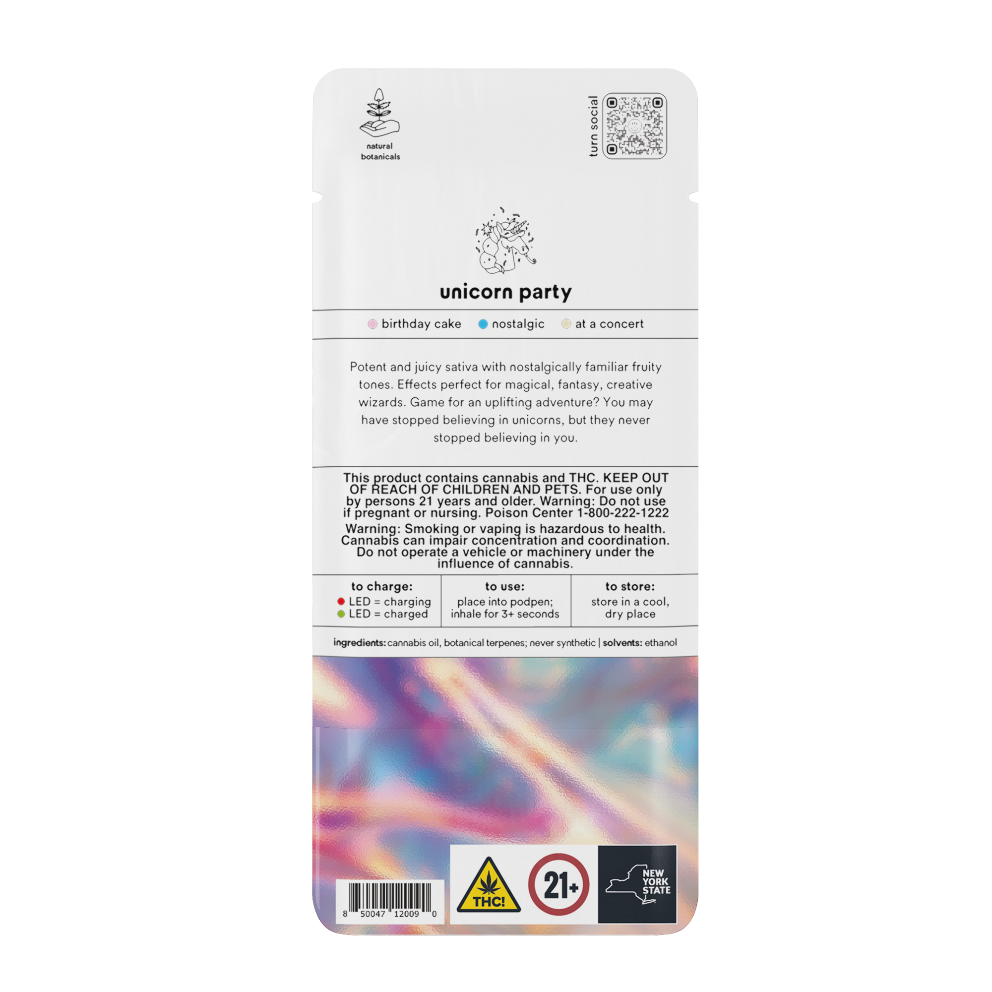 Photograph of product: TURN | UNICORN PARTY | Oui'd | 1G POD