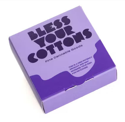 Photograph of product: Bless Your Cottons | Concentrate | Premium | Rainbow Wooks | Cold Cure Live Rosin | 1g-Oui'd