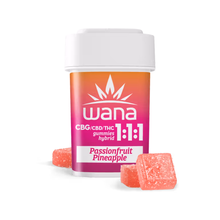 Photograph of product: Passionfruit Pineapple | 1:1:1 CBG:CBD:THC | 10 x 10mg