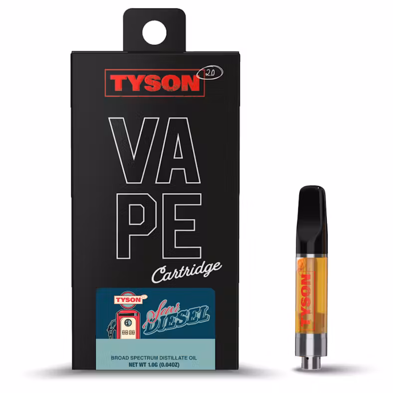Photograph of product: TYSON 2.0 SOUR DIESEL CART 1G