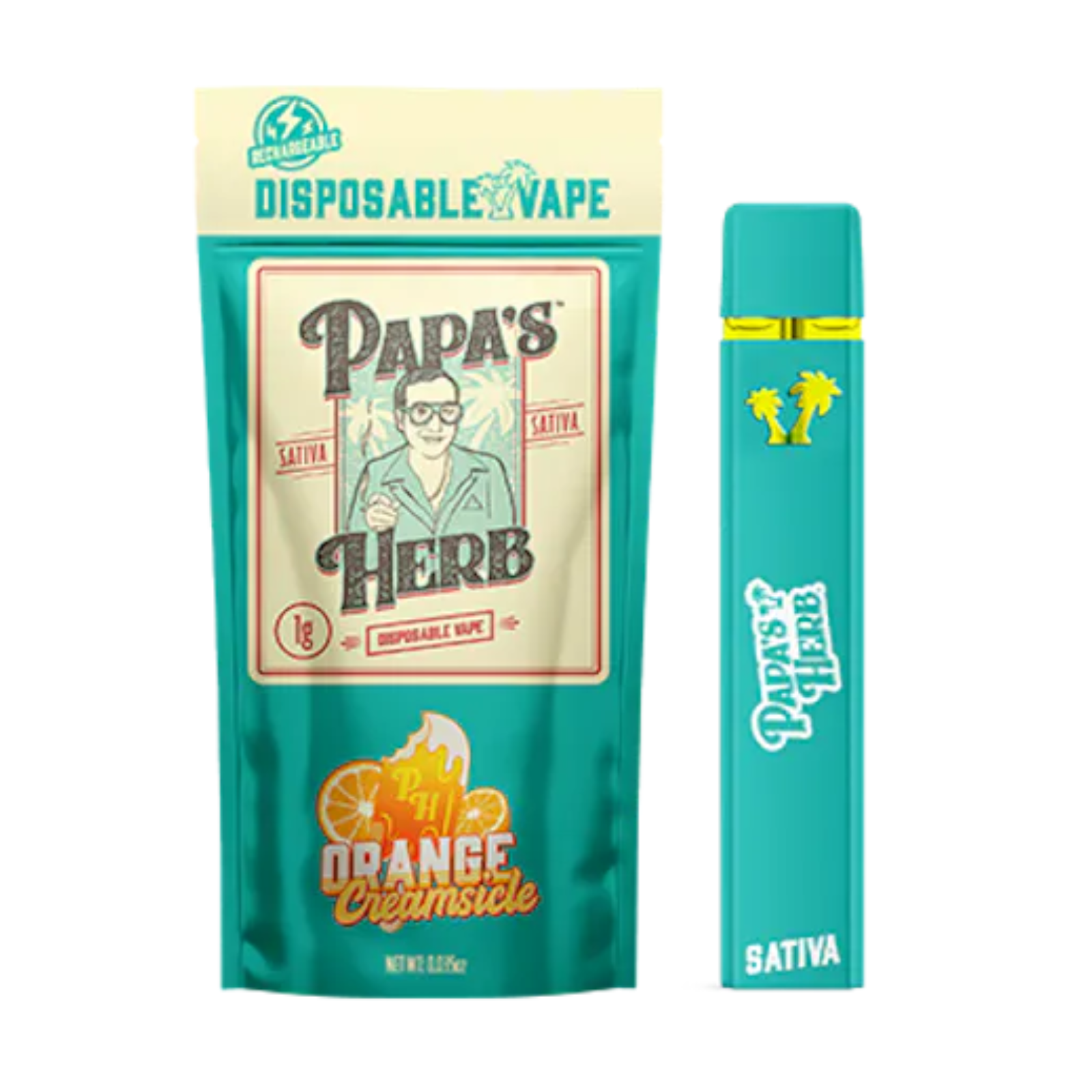Photograph of product: 1000mg Disposable | Orange Creamsicle | Papa's Herb