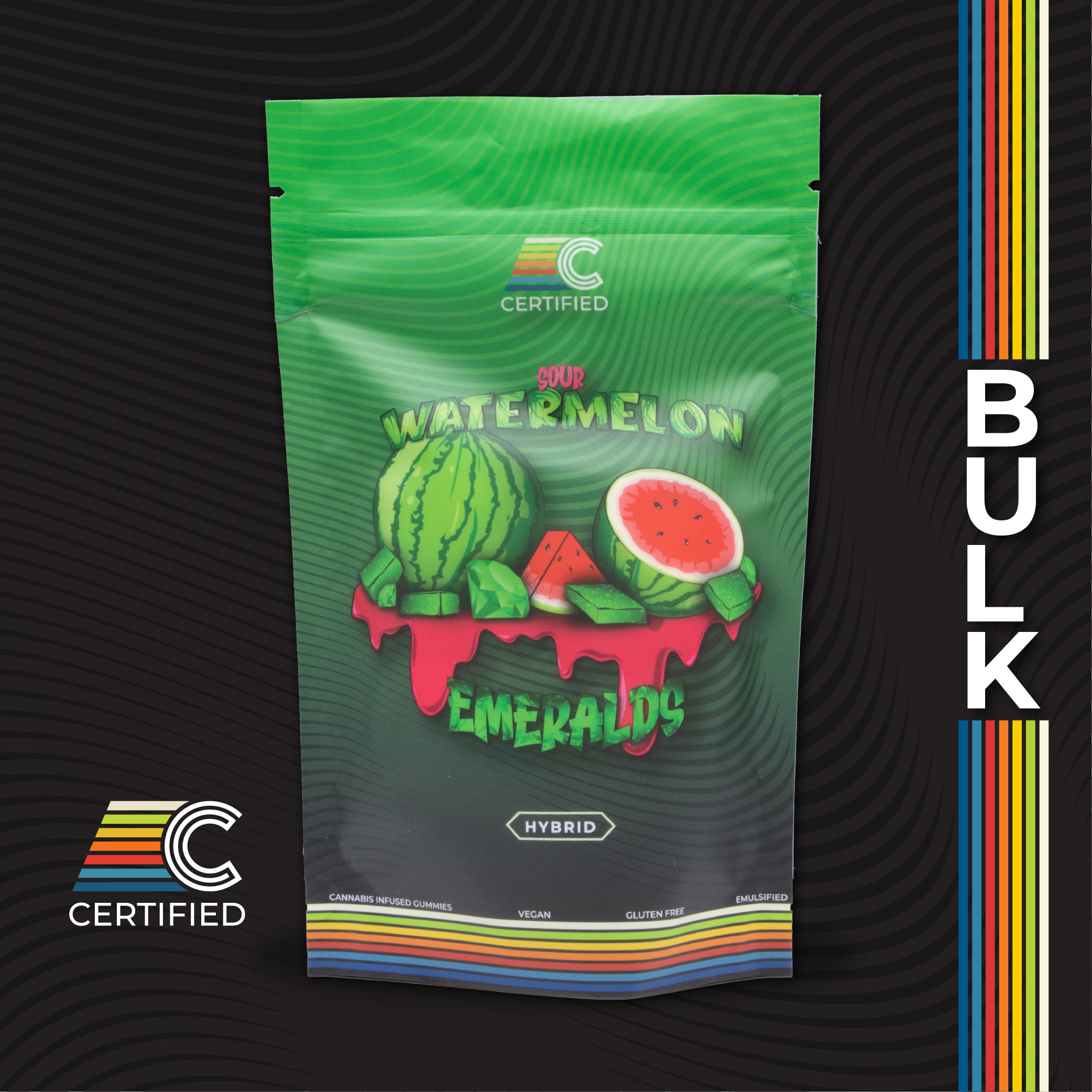 Photograph of Product: Sour Watermelon Emeralds | 40 x 10mg