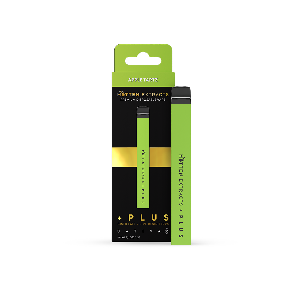 Photograph of product: Mitten + PLUS - Disposable 1g - Apple Tartz - Oui'd