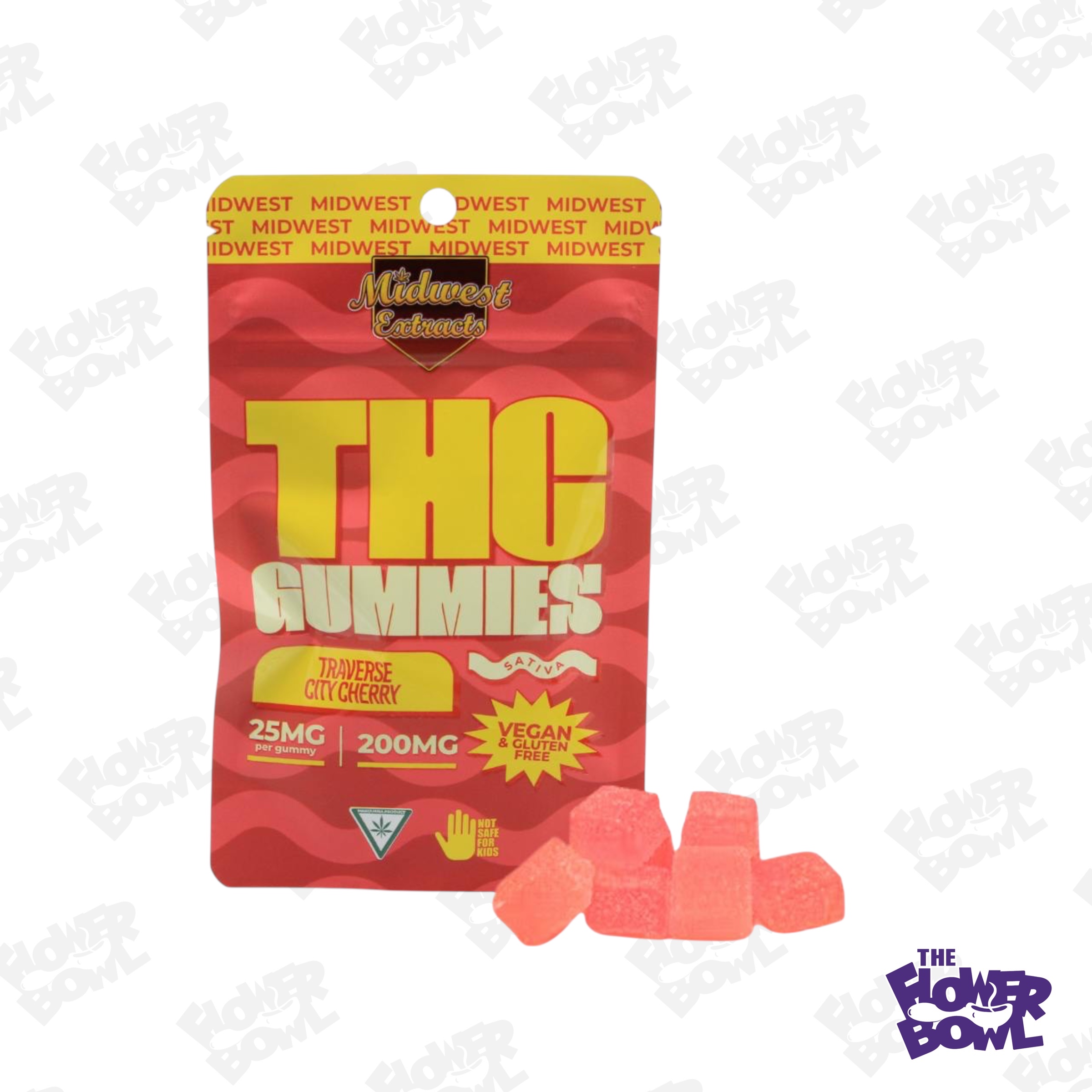 Photograph of product: AU Midwest Extracts: Traverse City Cherry 200mg Gummie