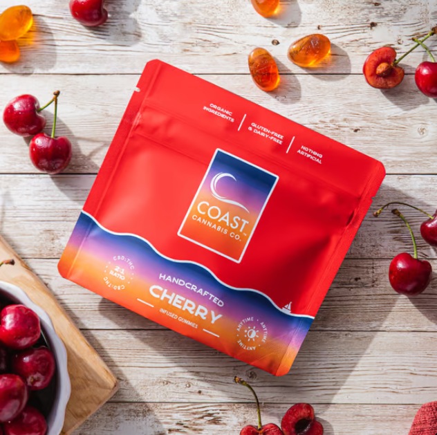 Photograph of product: Coast Oui'd CO. Cherry 10:5 Infused Gummies (CBD:TH-oui) (C0070000109)