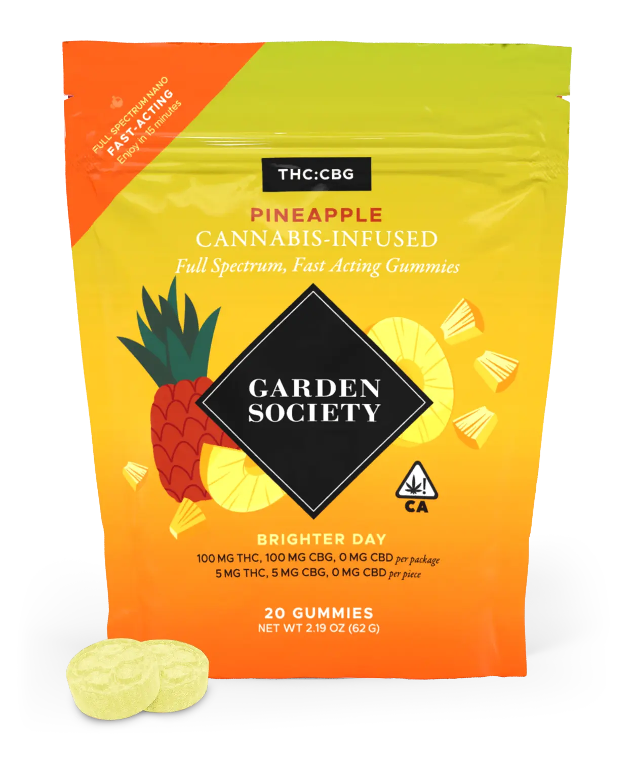 Photograph of product: Pineapple 1:1 (TH-oui:CBG) 100mg TH-oui | 100mg CBG