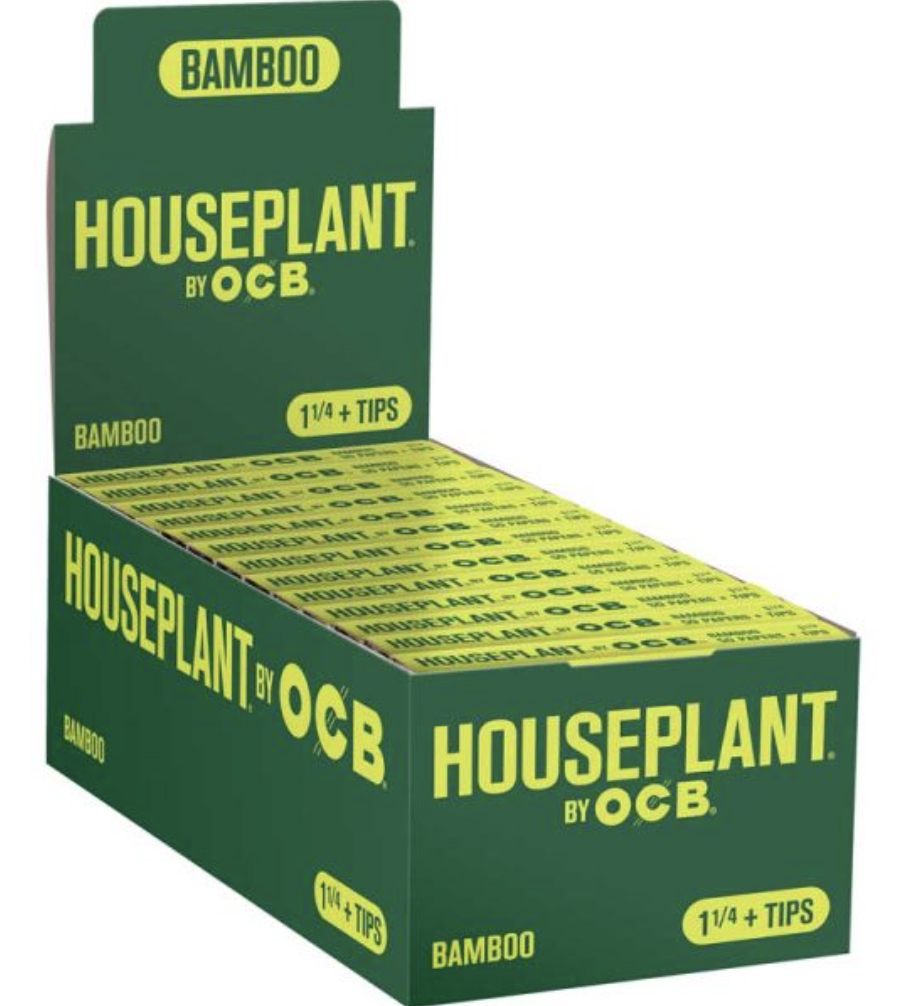 Photograph of product: Houseplant 1 1/4 Bamboo Rolling Papers + Tips