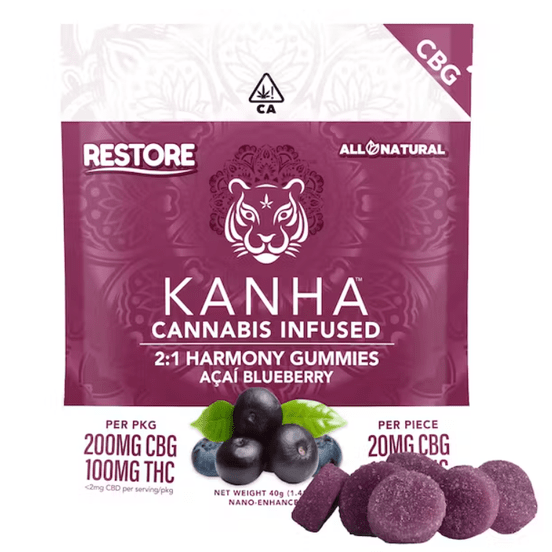 Photograph of product: Harmony | 2:1 CBG:TH-oui | Acai Blueberry - 