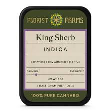 Photograph of product: Florist Farms | King Sherbert | 1/2 Gram Joints | 7 pack